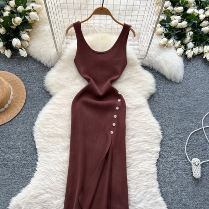 New Elastic Knitted Maxi Dresses