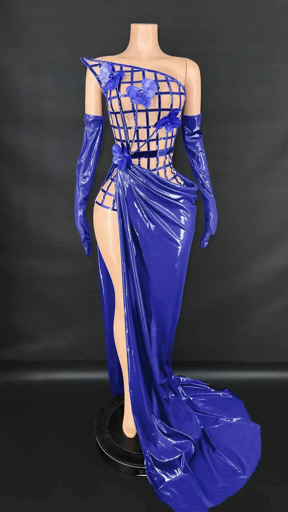 See Through Top Skirt + Long Gloves Set