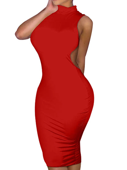 Summer Skinny Bodycon Sleeveless Midi Dresses