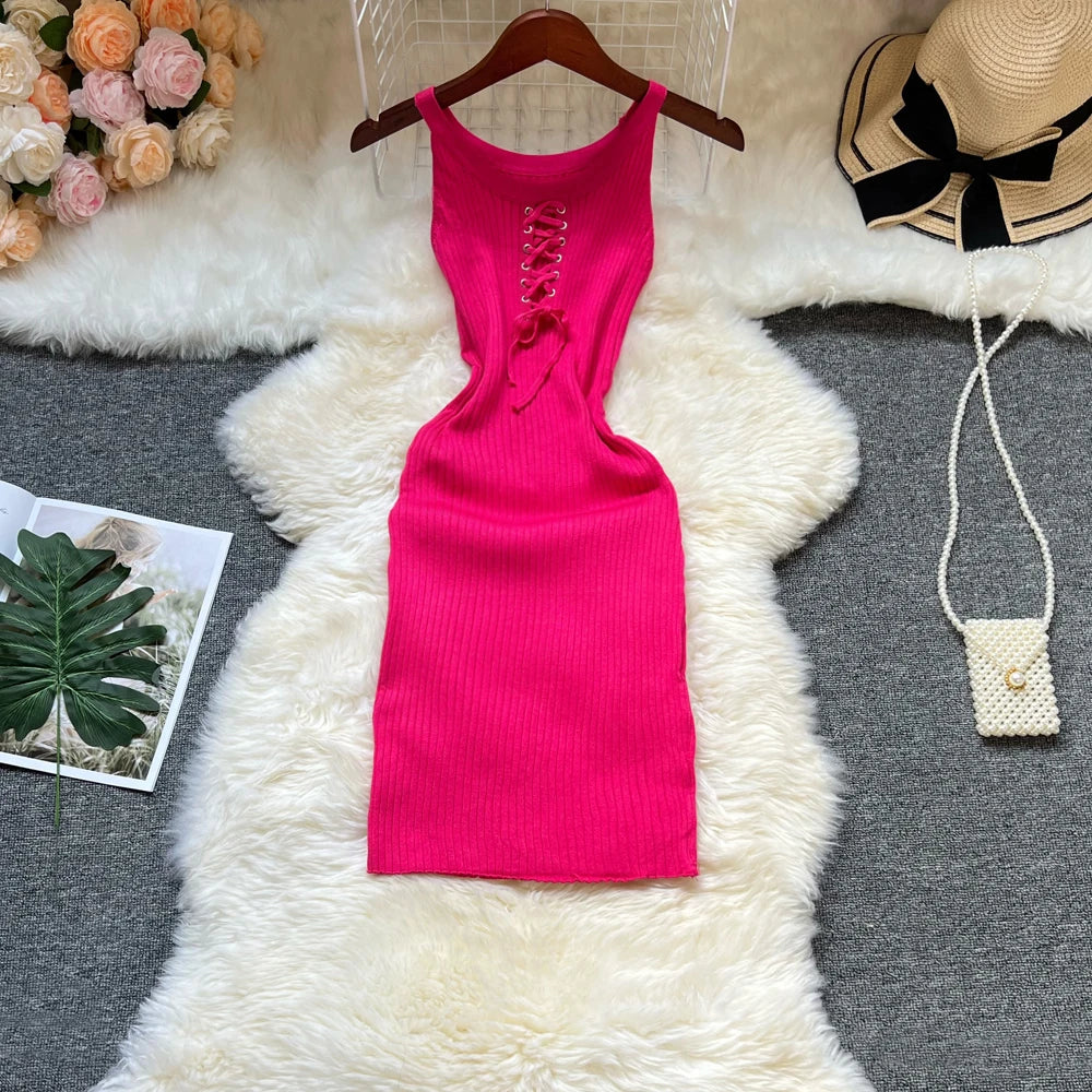 New Fashion Y2K Diamonds Bodycon Mini Dresses