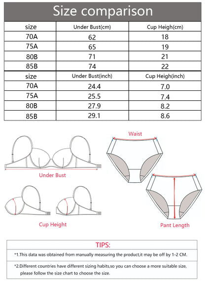 Deep U-shaped bra without steel ring gathered push up straps adjustable comfortable and breathable bra U03