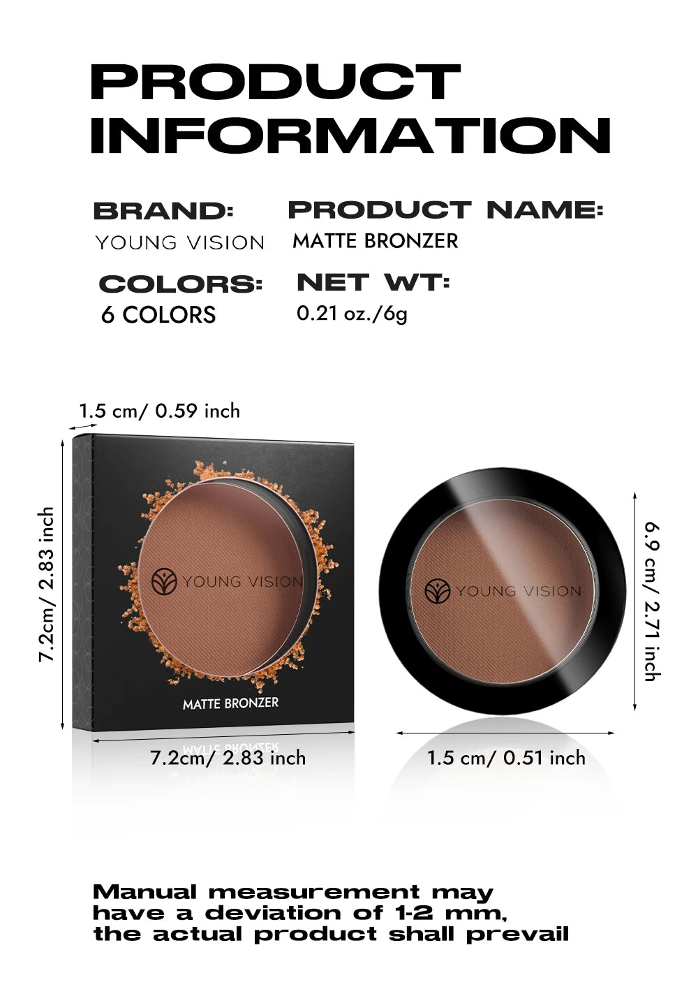 Silky Matte Bronzer Setting Makeup Contour Powder Long lasting 3D Face Shaping Concealer Deep Contouring Nose Shadow Palette