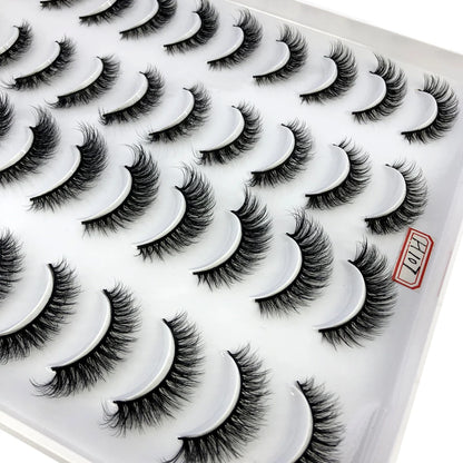 20 Pairs Natural long 3D Mink False Short Eyelashes