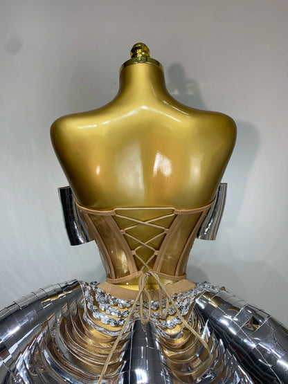 Sequins Rhinestone Backless Shiny Dresses (2pc.)