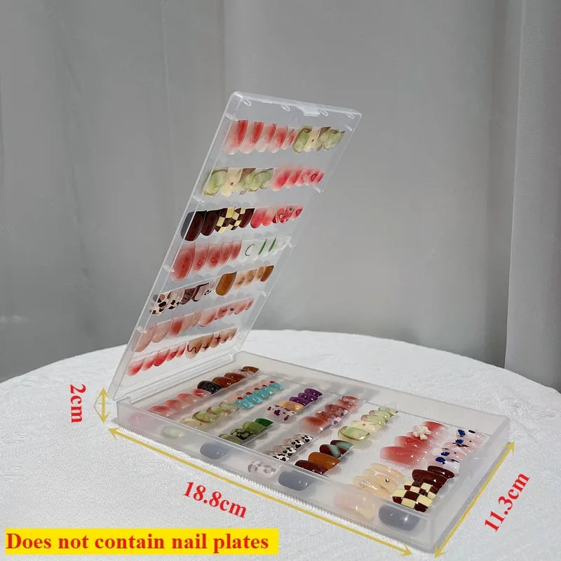 Nail Wear Storage Box Dustproof Transparent Storage Book Nail Plate Style Works Display Color Card Book Nails Supplies tool new
