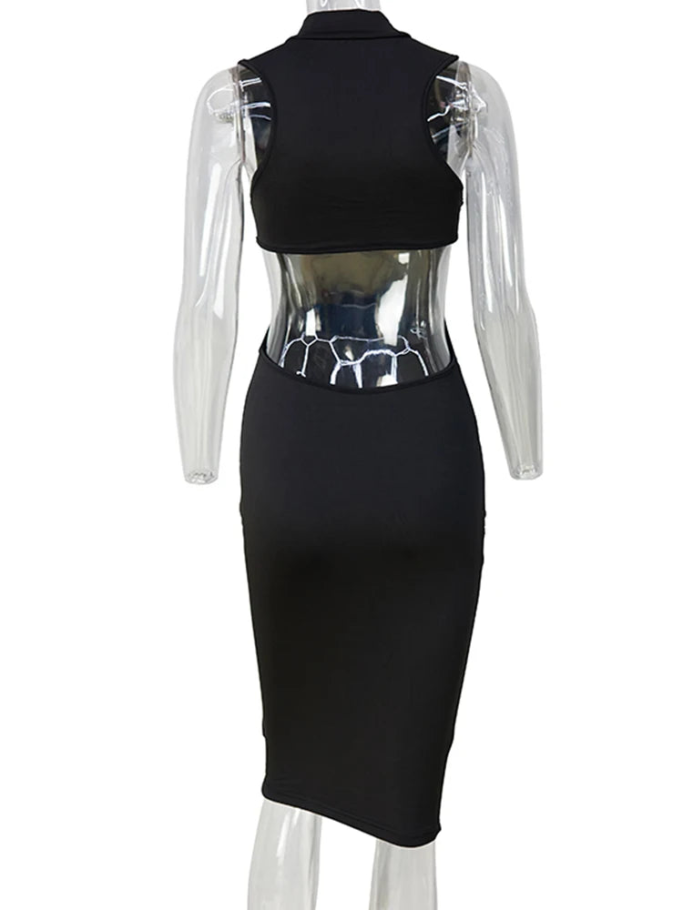 Summer Skinny Bodycon Sleeveless Midi Dresses