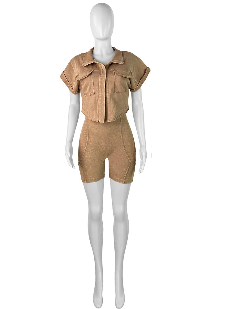 Women Two Piece Short Sets 