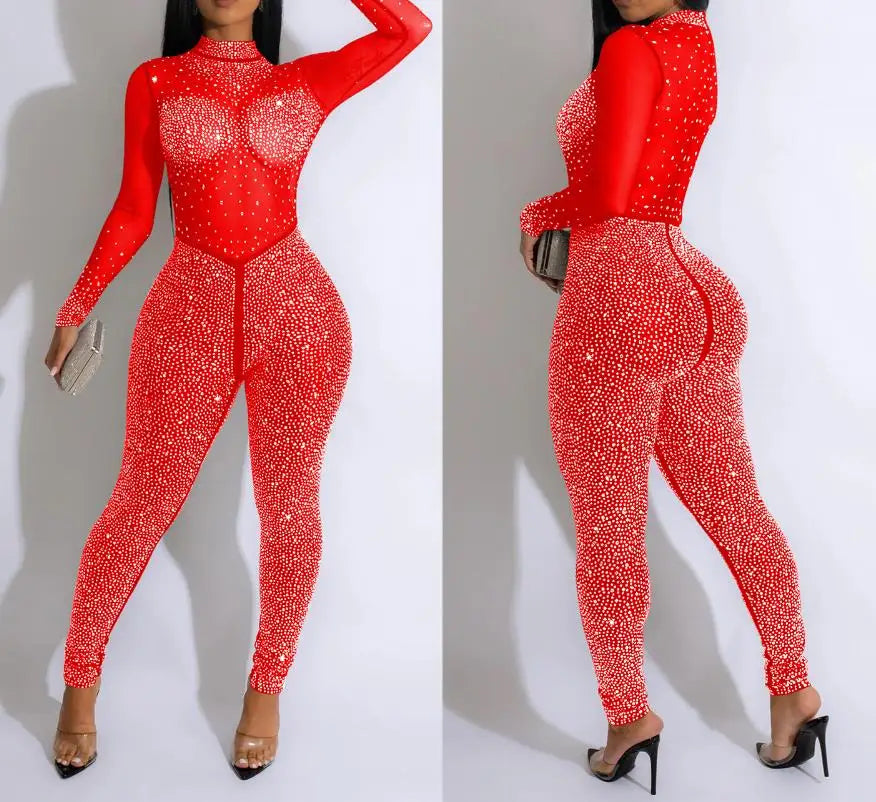 Bonnie Diamond  Long Sleeve Pants Jumpsuit