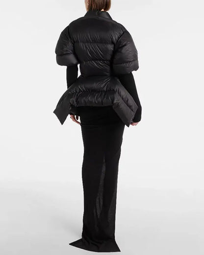 Celebrity High Quality Belt Thickened Bubble Coat