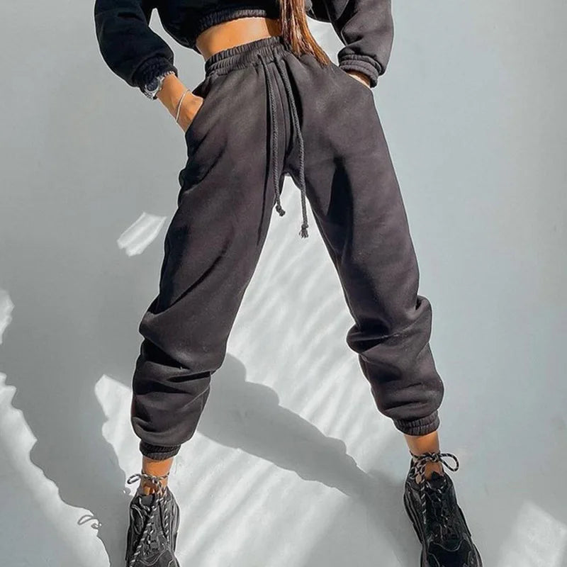 Sierra's Streetwear Drawstring Pencil Pants Suit Outfits