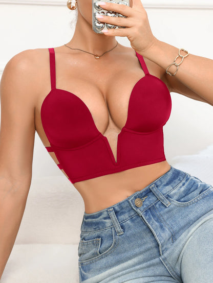 Fashionable Bra Minimalist  Comfortable, Underwire Deep V Push up Bra
