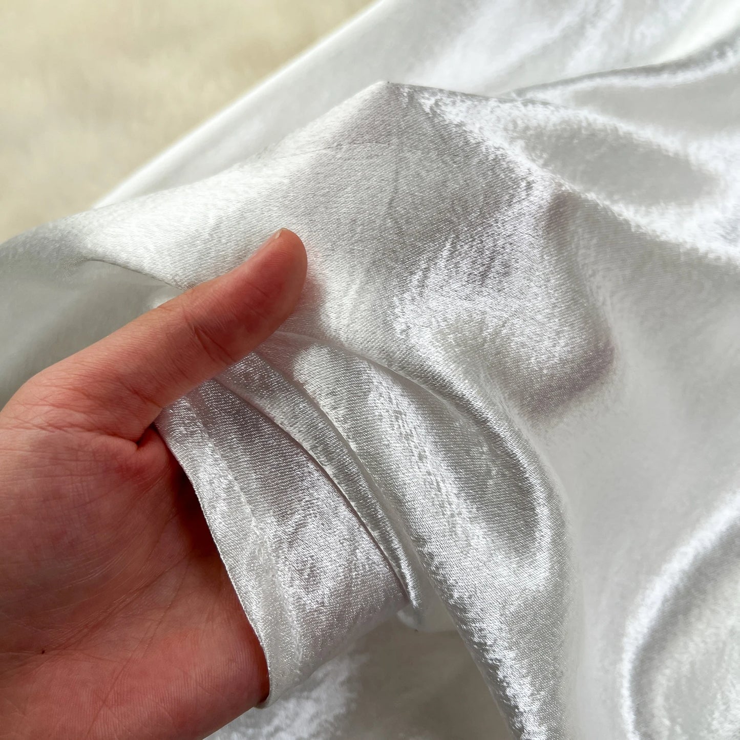 White Spaghetti Strap Satin Glowing Dresses