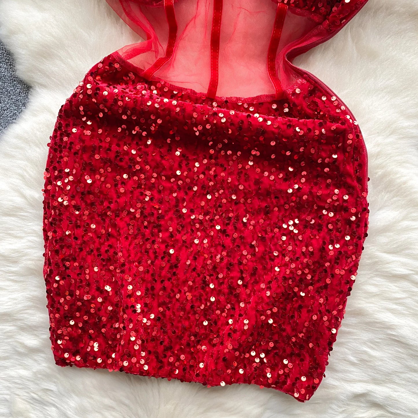 Glamour Off-Shoulder Sequin Dresses