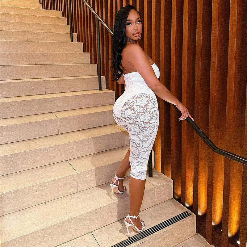 Lace See Through Bodycon Jumpsuits for Woman
