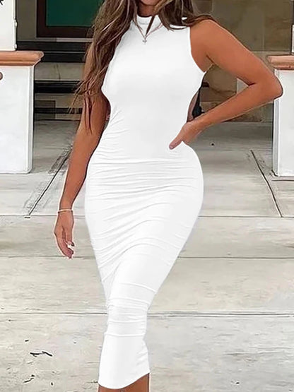 Summer Skinny Bodycon Sleeveless Midi Dresses