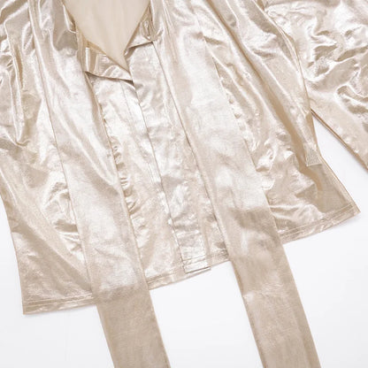 Tassel Patchwork 2 Piece Sets Women Outfit See Through Long Sleeve Crop Top + Skirt Suits Female Streetwear New