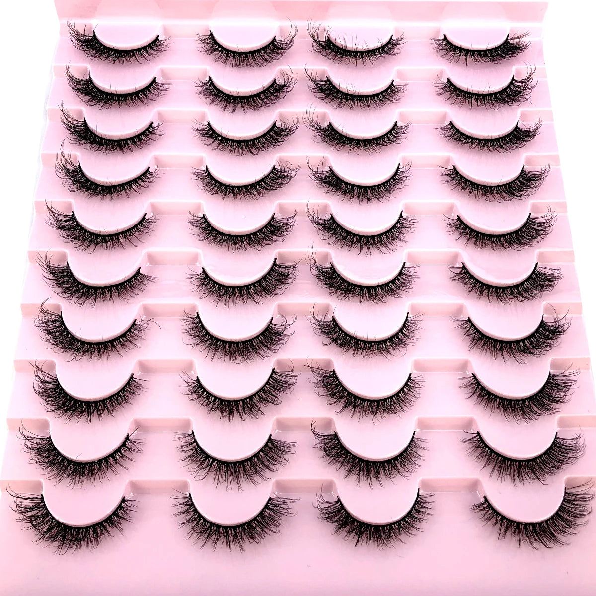 20 Pairs Natural long 3D Mink False Short Eyelashes