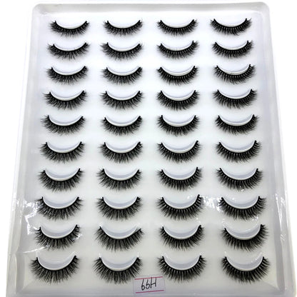 20 Pairs Natural long 3D Mink False Short Eyelashes