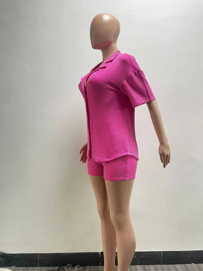 Street Short Sleeve Shirt + Shorts Sets