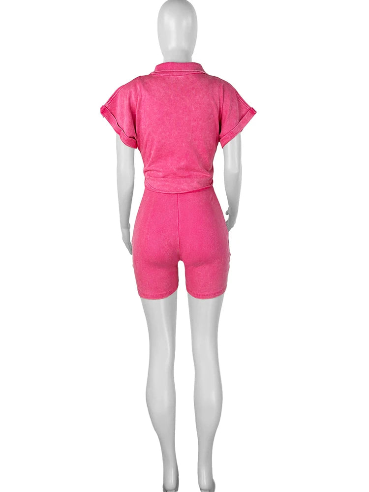 Women Two Piece Short Sets 