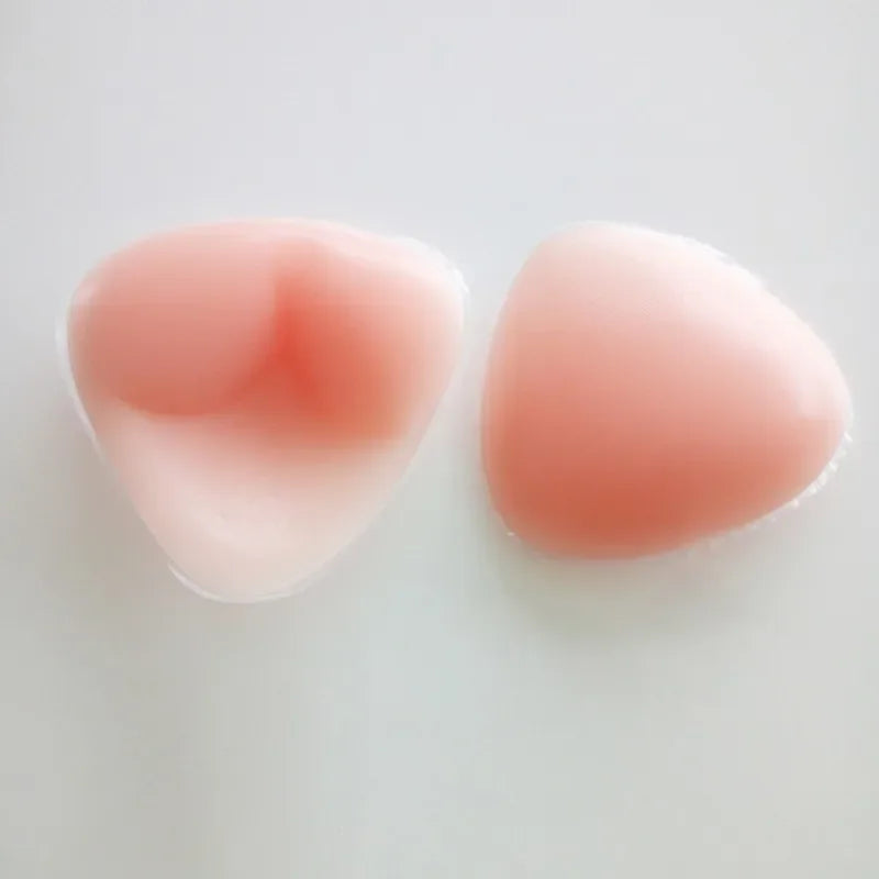 2pcs Silicone Bra Inserts Breast Pads Sticky Push-up Women Bra Cup Thicker Nipple Cover Patch Bikini Inserts