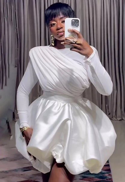 Ruched Patchwork Top + Bud Skirts Set