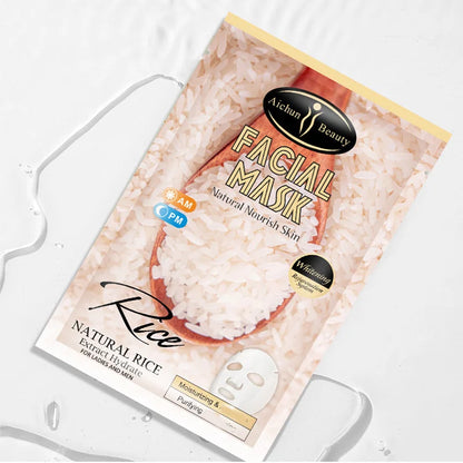 Skin Care Natural Fruit Plant Facial Mask Moisturizing Oil- Aloe Sheet Face Mask