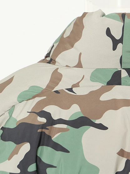 Cotton-padded Coat Lapel Loose Zipper Solid Color Coats