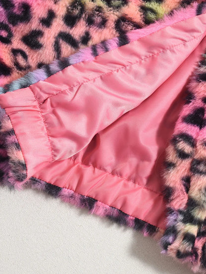 2 Piece Set Attractive Matching Outfits Open Stitch Full Sleeve Crop Coats + Fur Pockets Patchwork Short Sets