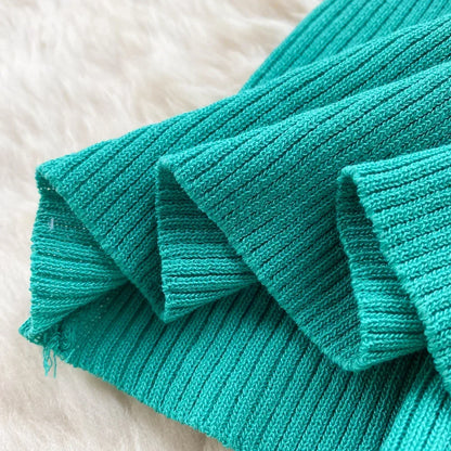 O Neck Short Sleeve Elastic Slim Sheath Dresses