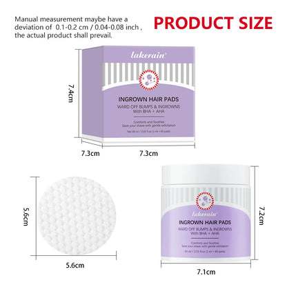 Ingrown Hair Pads Aftershave Treatment Pads To Help Prevent Razor Bumps