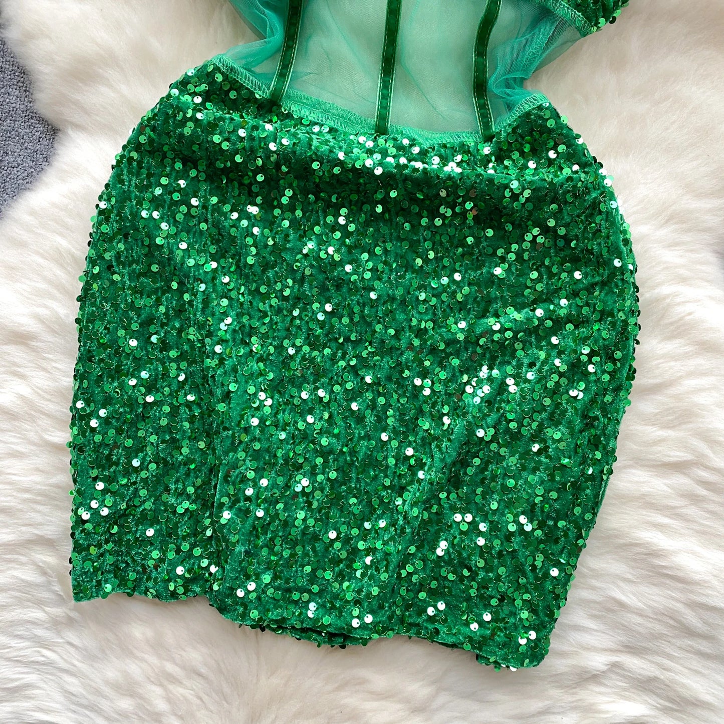 Glamour Off-Shoulder Sequin Dresses