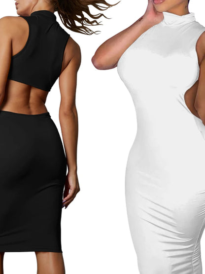 Summer Skinny Bodycon Sleeveless Midi Dresses