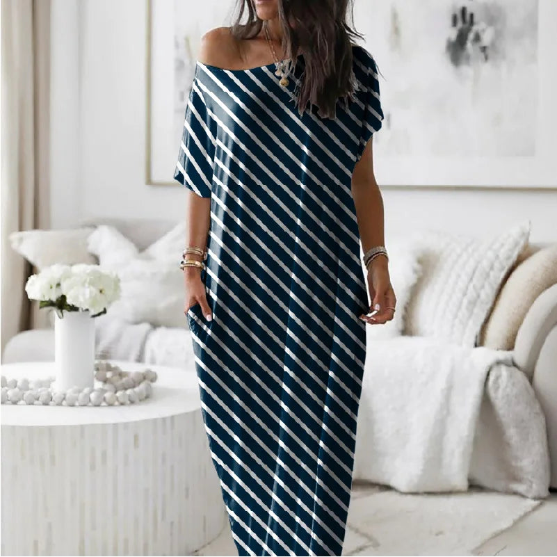 Beach Outfits Pockets Casual Vintage Maxi Dresses
