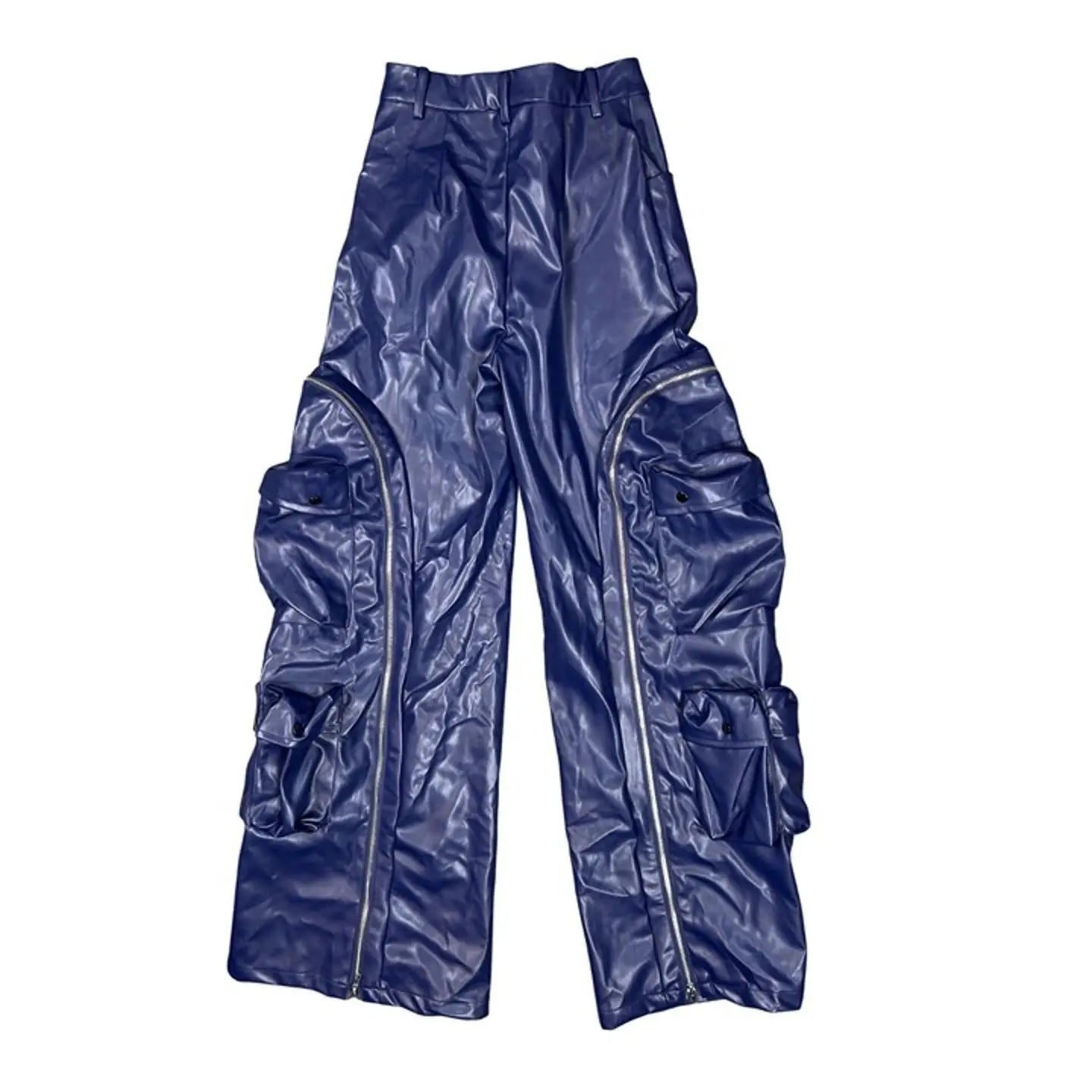 Leather PU Cargo Pants High Waist Y2K Streetwear