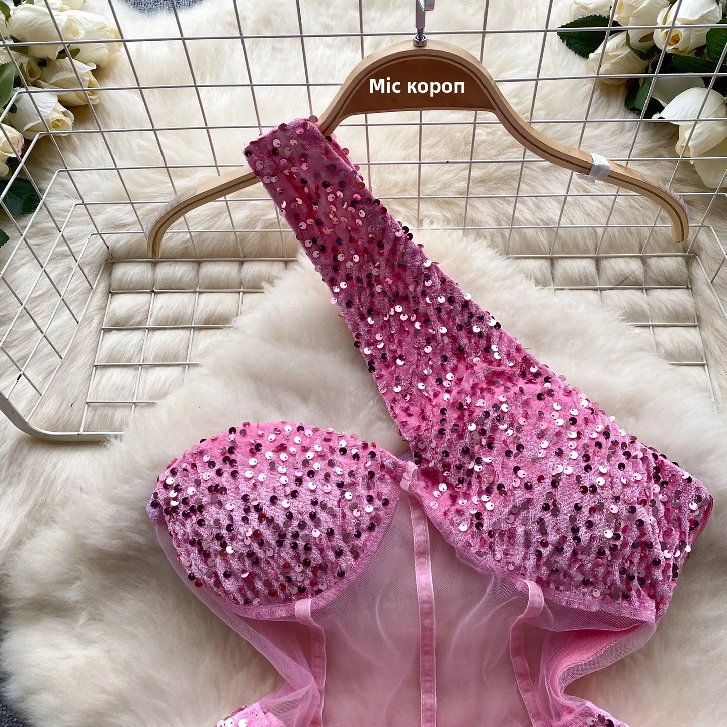 Glamour Off-Shoulder Sequin Dresses