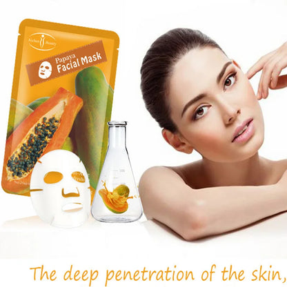 Skin Care Natural Fruit Plant Facial Mask Moisturizing Oil- Aloe Sheet Face Mask