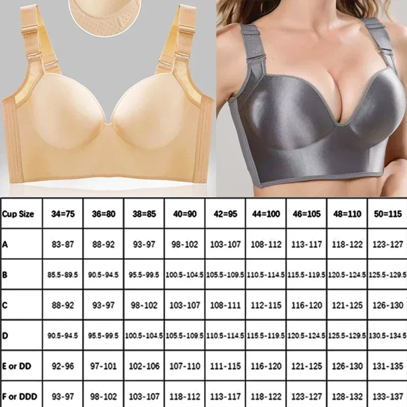 Back Full Coverage Wire Free Smooth Push Up Bra (Shapers)