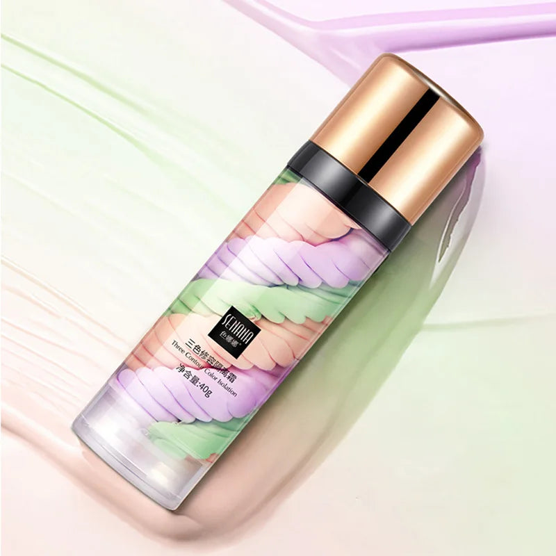 Three Color Press Release Cream Concealer Makeup (Facial base, brightening cream)