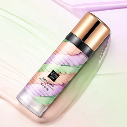 Three Color Press Release Cream Concealer Makeup (Facial base, brightening cream)