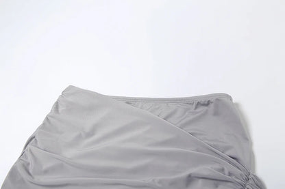 Tank Tops+Side Ribbon Skirts Stretch Matching Outfits