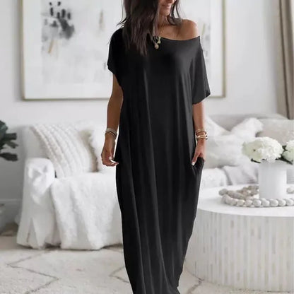 Beach Outfits Pockets Casual Vintage Maxi Dresses