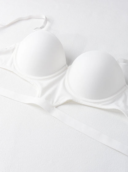 Stylish undertone beautiful back half cup smooth and exposed waist slim waist big exposed back push up bra