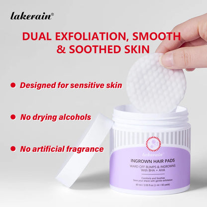 Ingrown Hair Pads Aftershave Treatment Pads To Help Prevent Razor Bumps