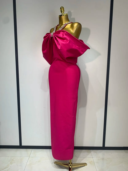 Off the Shoulder Crystal Bodycon Bandage Dresses