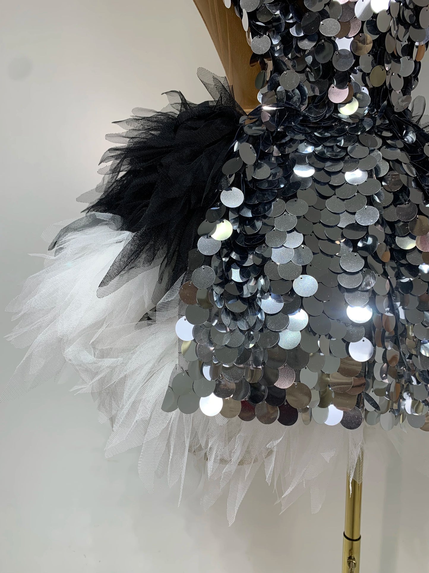 Sparkly Black Sequins Mini Dresses