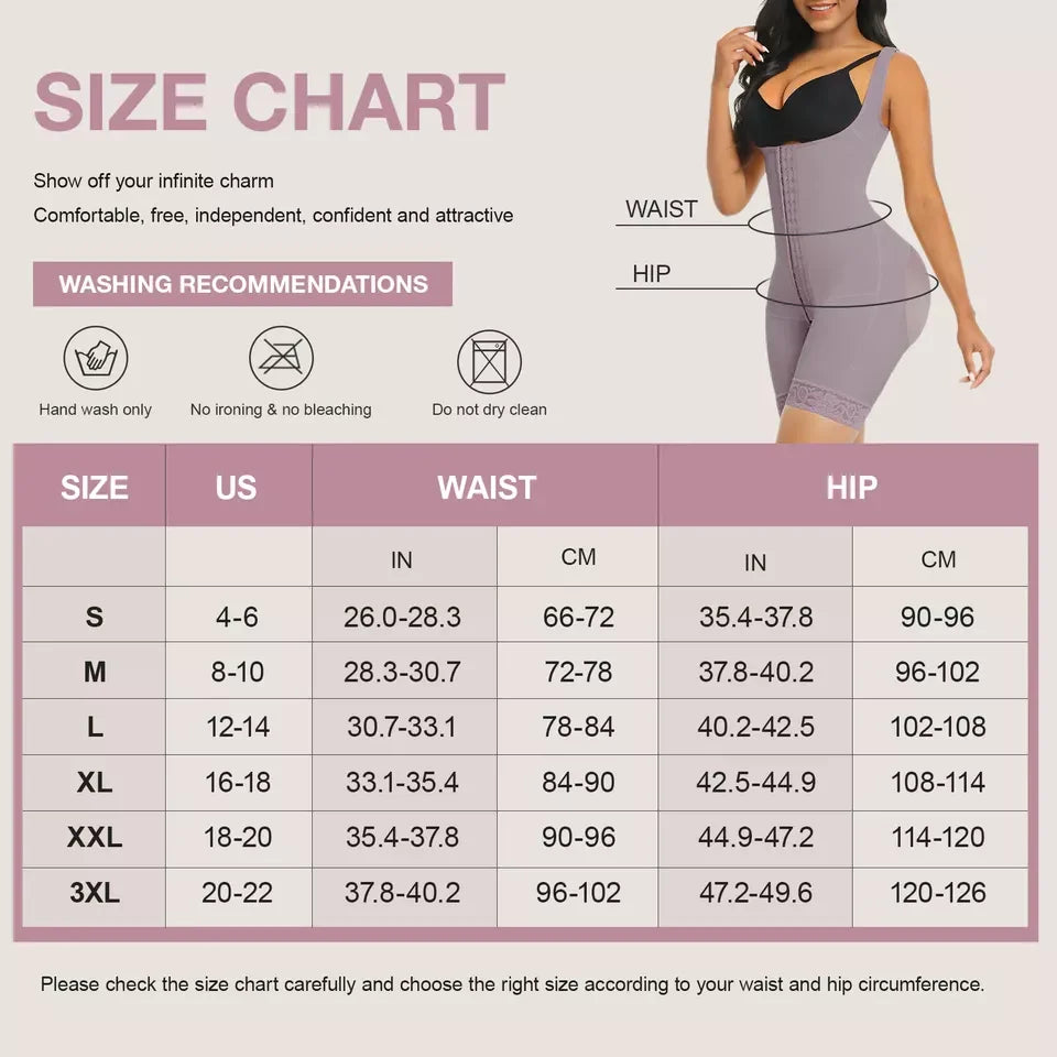 Compression Fabric Abdominal Control Adjustable Shoulder Clasps And Buttock Butt Lifter Slimming Body Shaper