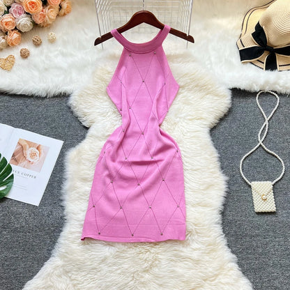 New Fashion Y2K Diamonds Bodycon Mini Dresses