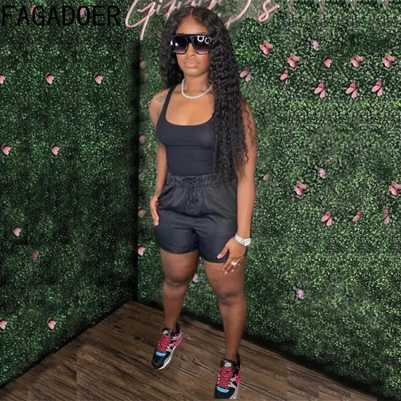 Solid Tank Top + Shorts Midnight Streetwear Clothing