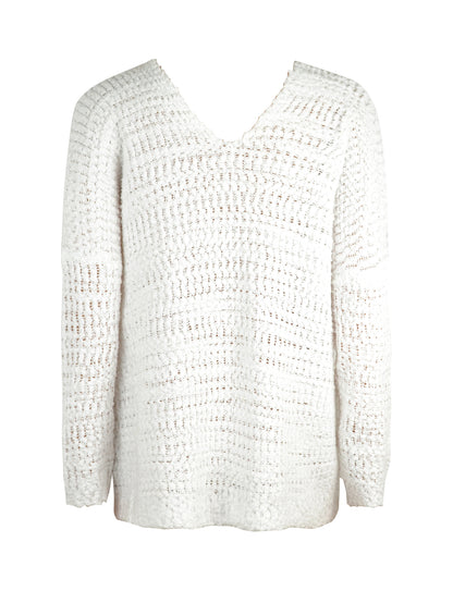 Single Shoulder Long Sleeve Sweater - Fashion Finder Hub